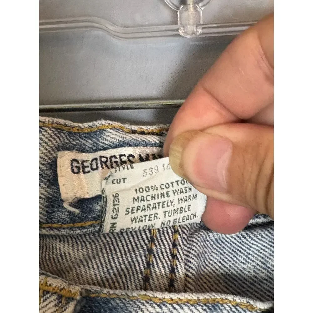 Vintage 80s Guess Georges Marciano Men’s Acid Wash Tapered Jeans USA Sz 34